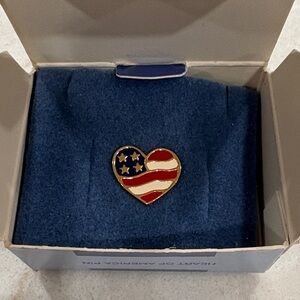 Avon Heart of American Flag Pin